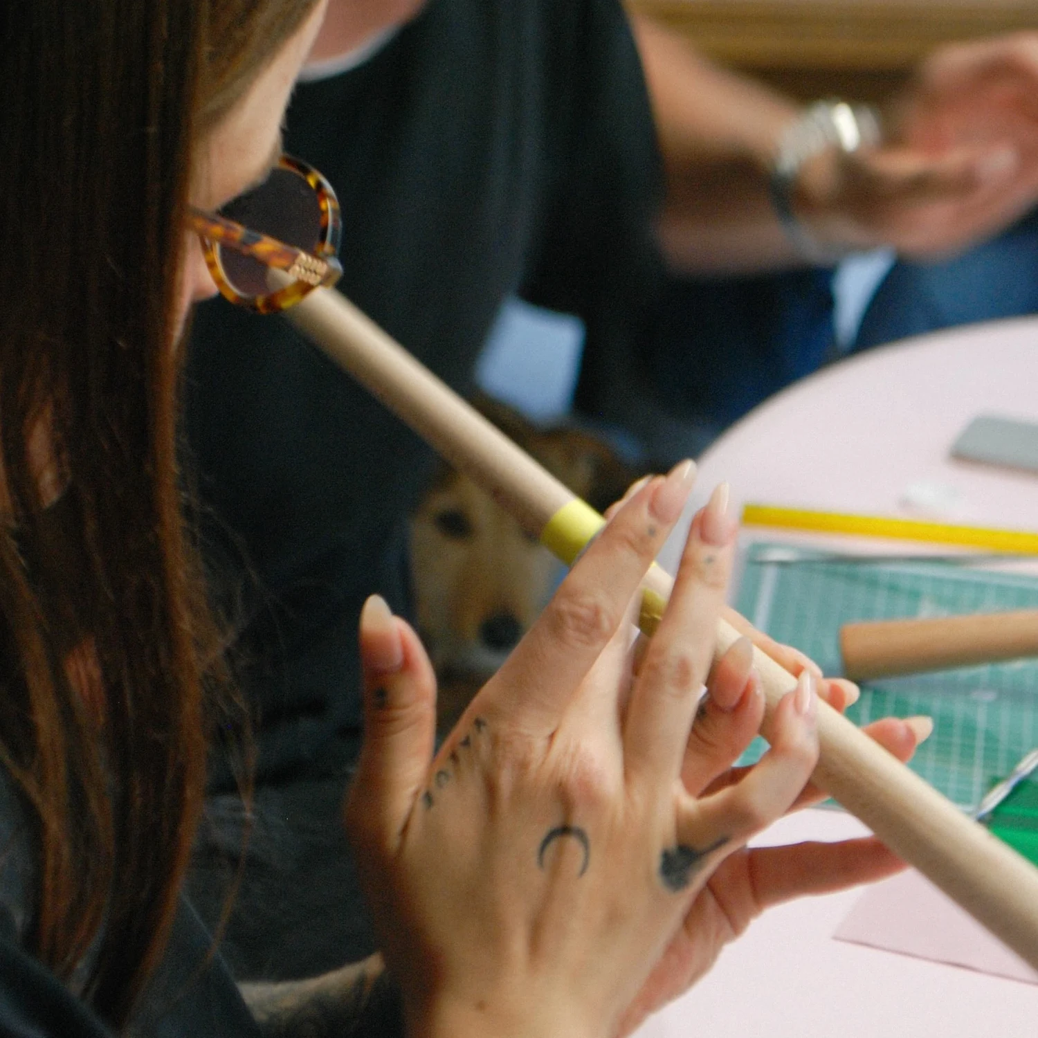 A group ceramics session at the studio