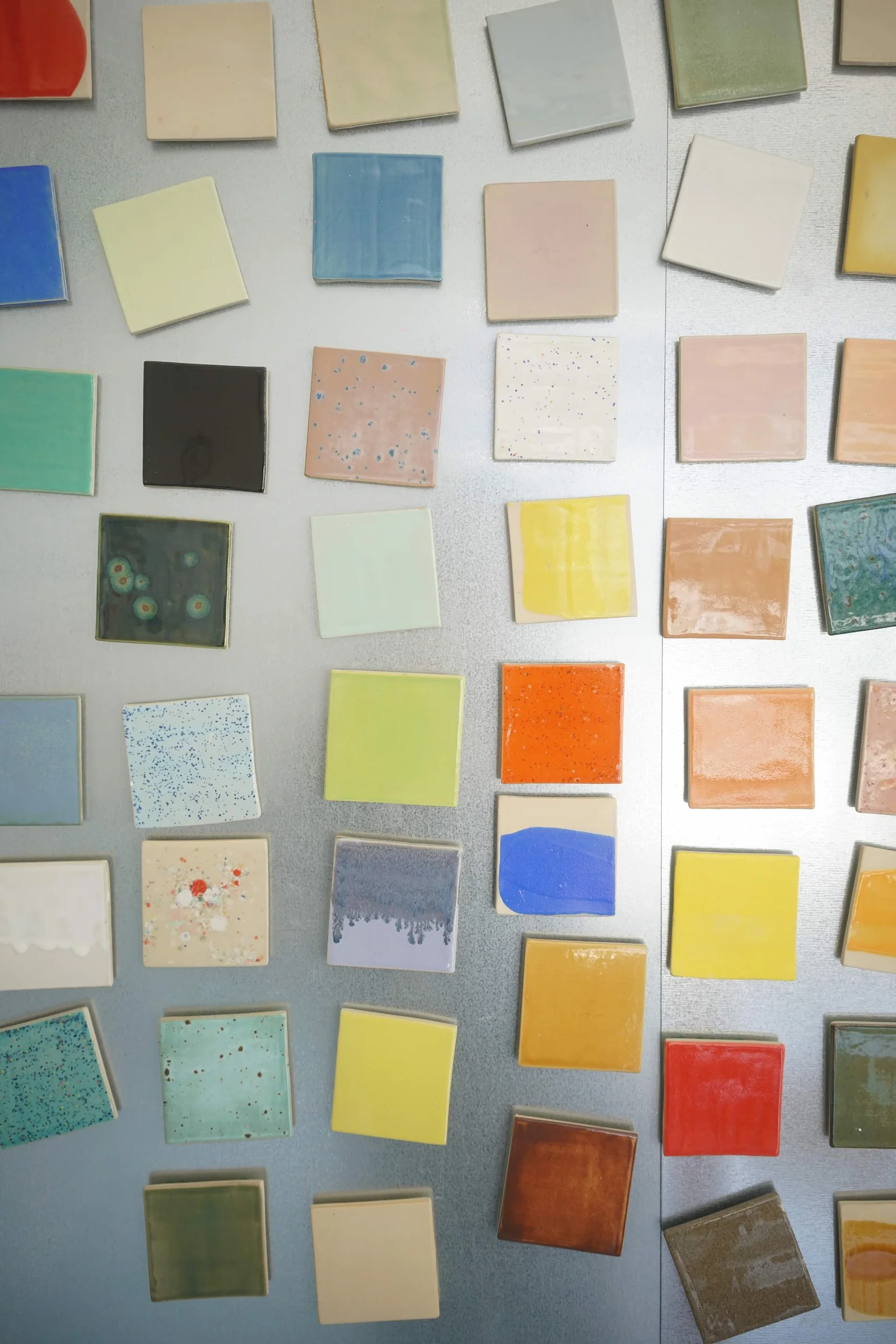 Members' ceramics drying on a rack