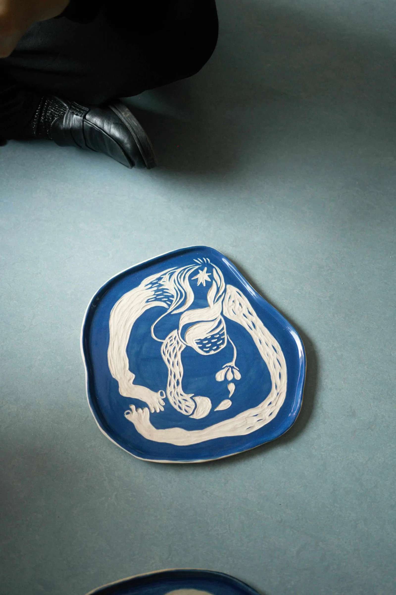 A collaborative ceramics session in progress