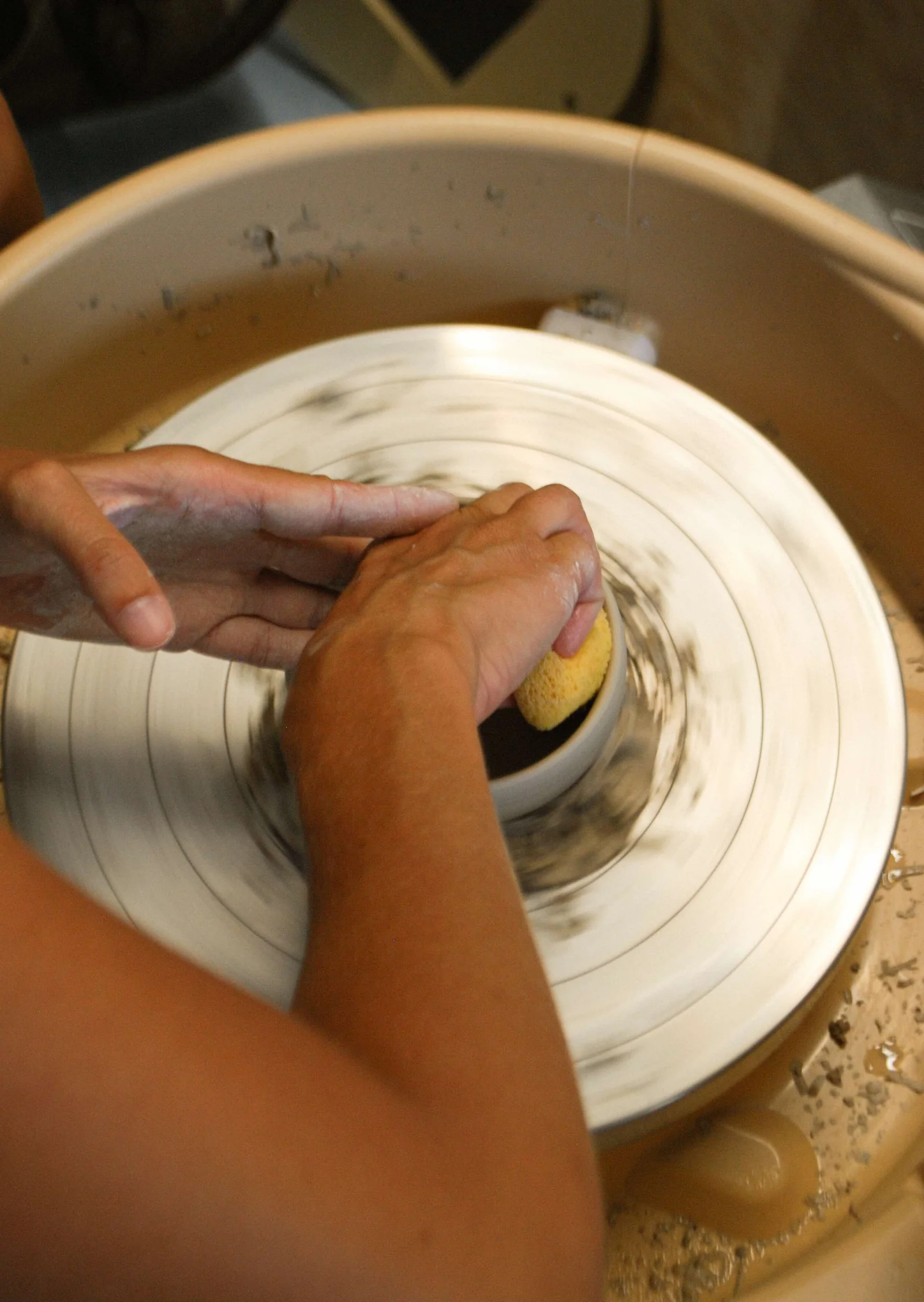 Glazing a finished bowl