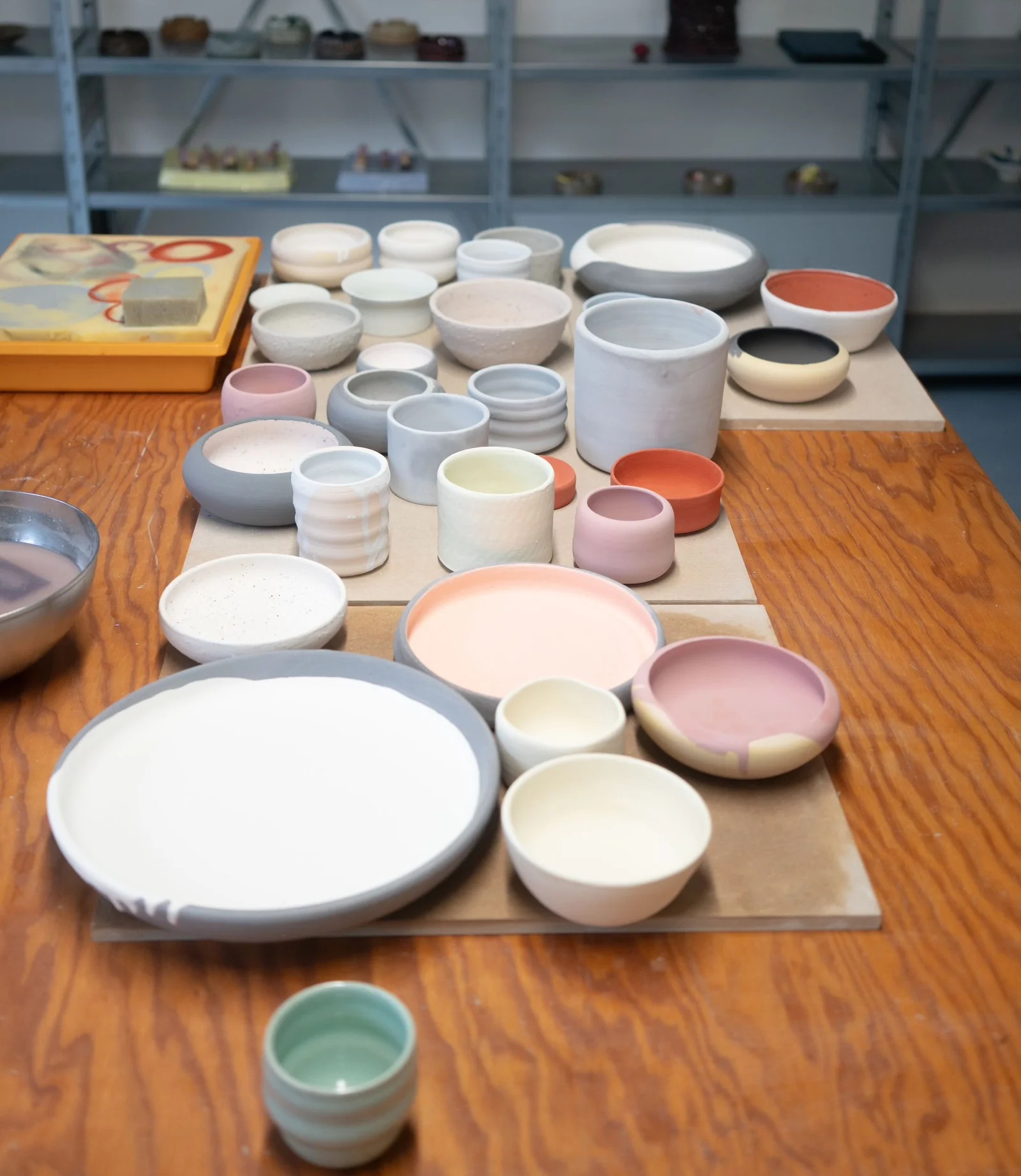 Completed wheel-thrown ceramics